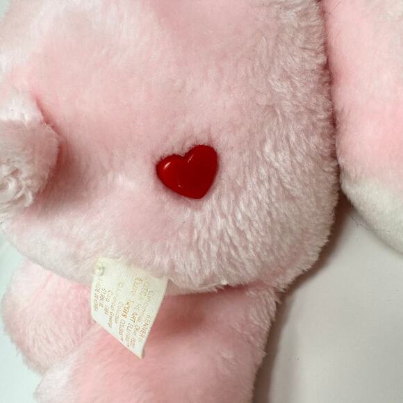 Vintage Kenner Lotsa Heart Elephant Care Bear Cousins 1984 13" Pink Plush Toy - Picture 10 of 14
